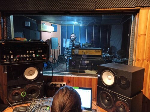 George Papadopoulos recording vocals